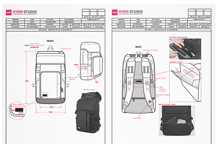 Bag Design illustration with Teck Pack