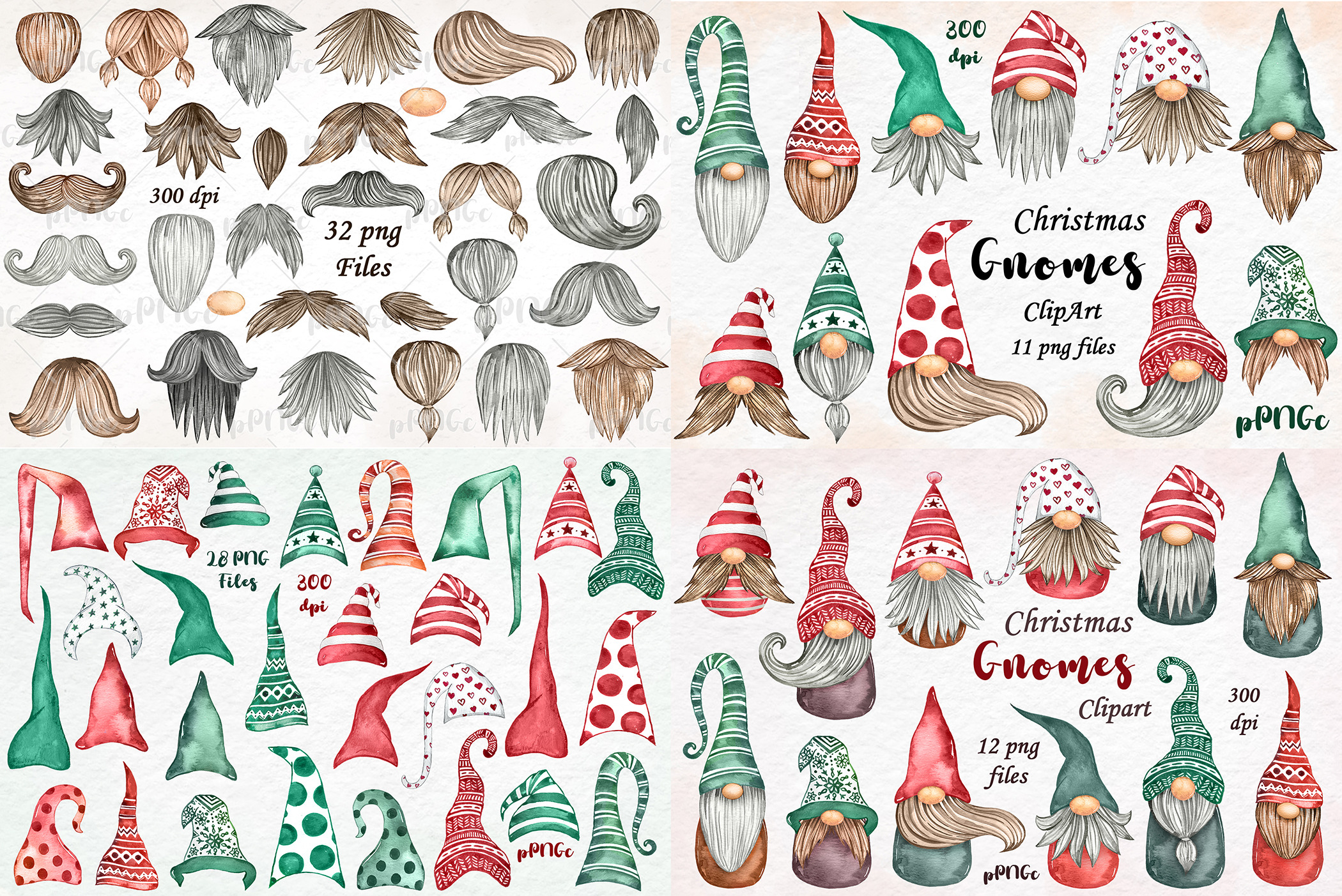 Gnome bundle clipart | Illustrations ~ Creative Market