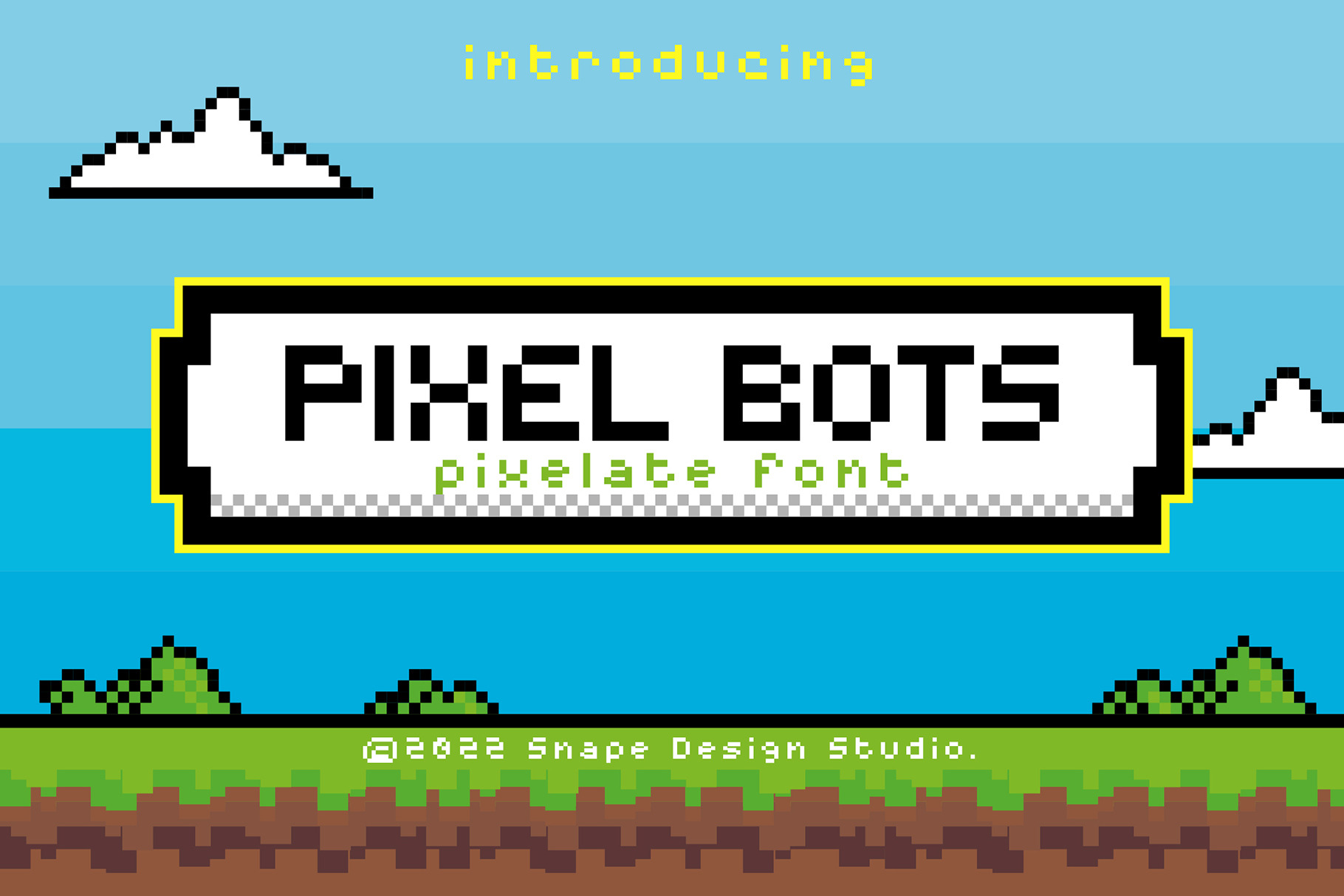 Pixel Bots - Pixel Font | Creative Market