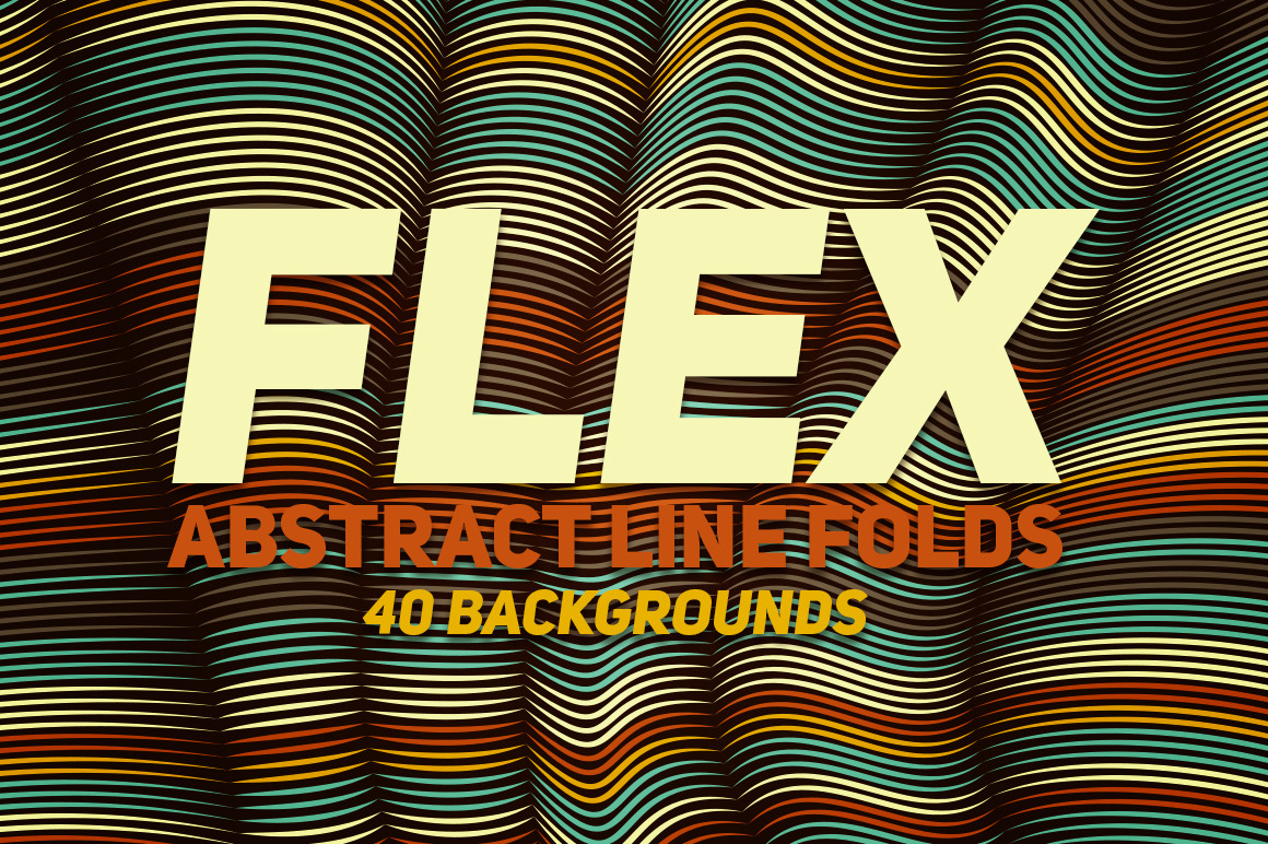 40 Flex Lines Backgrounds Part 3 | Pre-Designed Illustrator Graphics