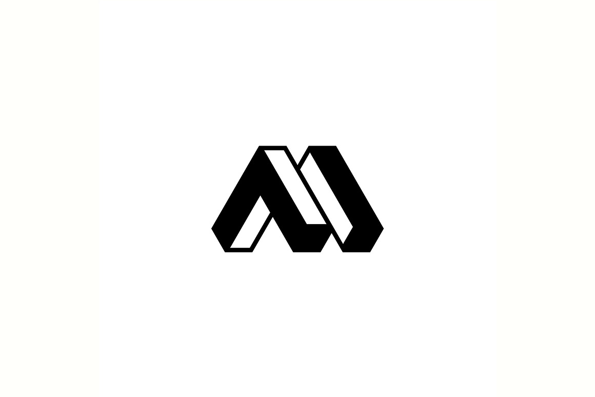 bold letter M logo design | Illustrator Templates ~ Creative Market