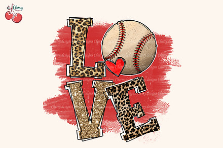 Baseballin Baseball Leopard - Digital Download Sublimation Design