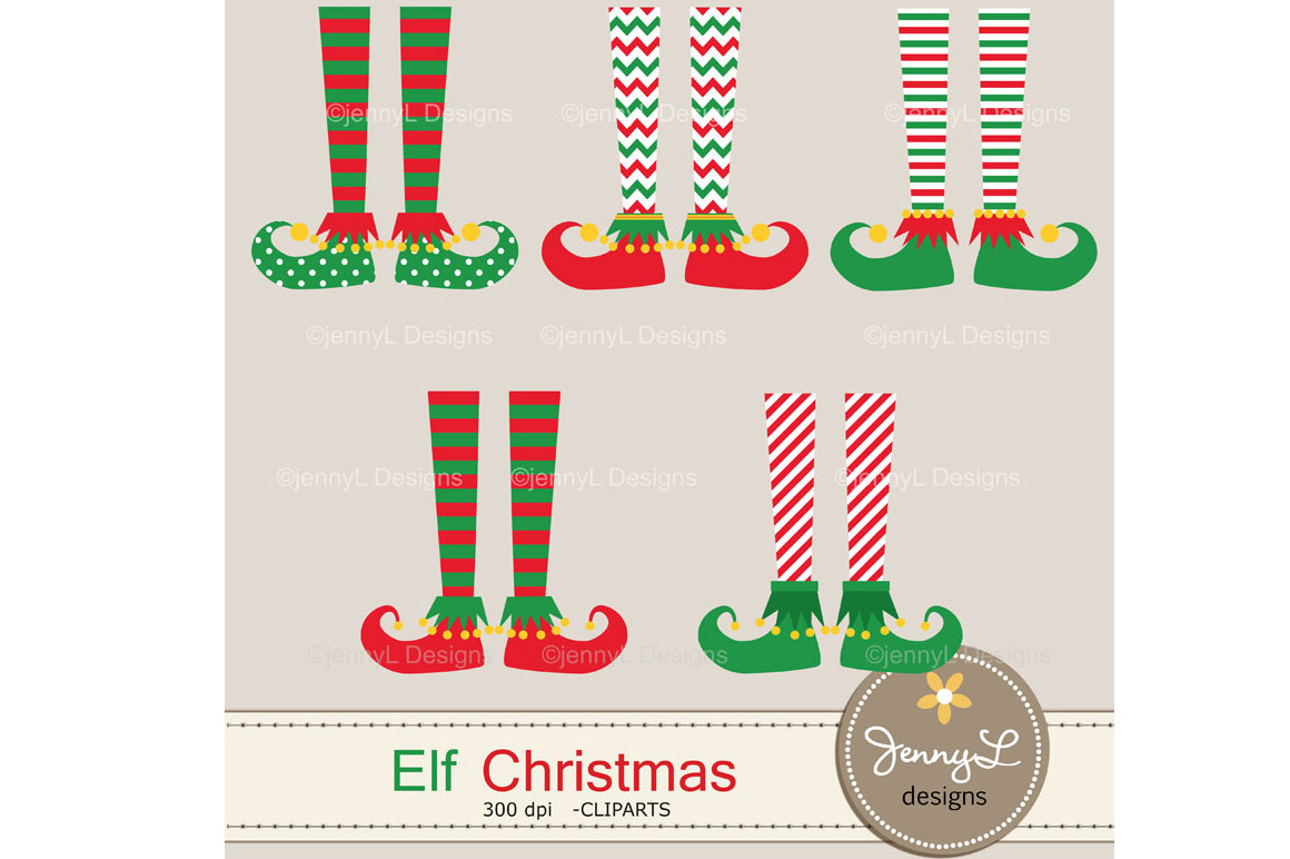 Elf Feet Christmas Clipart | Illustrations ~ Creative Market