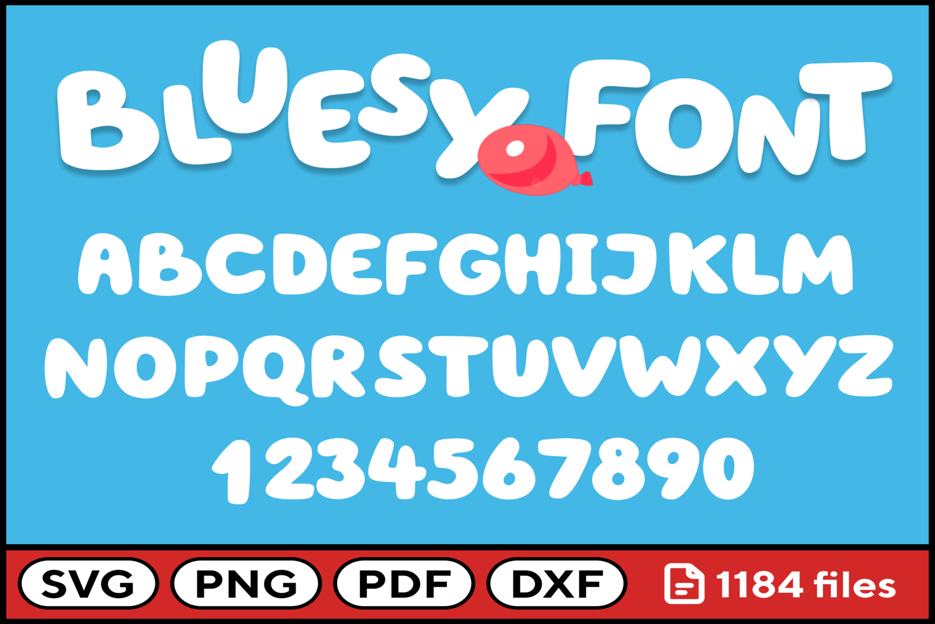 Blue Font Svg Png Pdf Dxf Alphabet | Graphic Objects ~ Creative Market