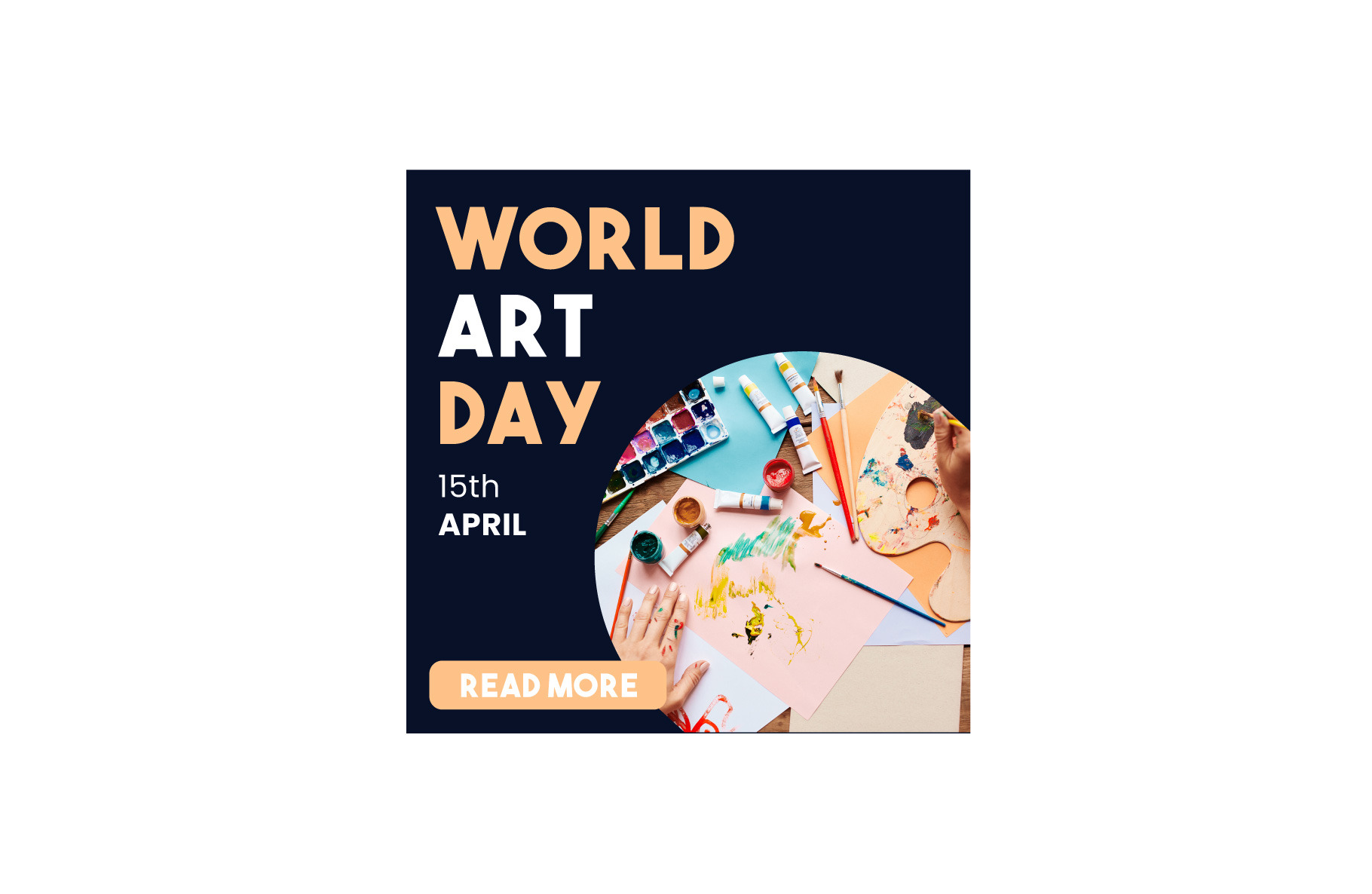 World Art Day Banner Post Template | Creative Market