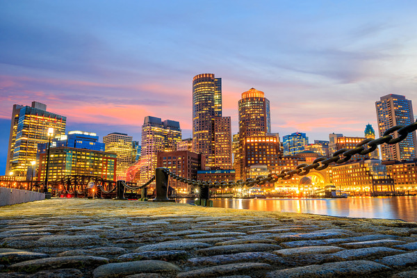 Boston Skyline Sunset High Quality Architecture Stock Photos Creative Market