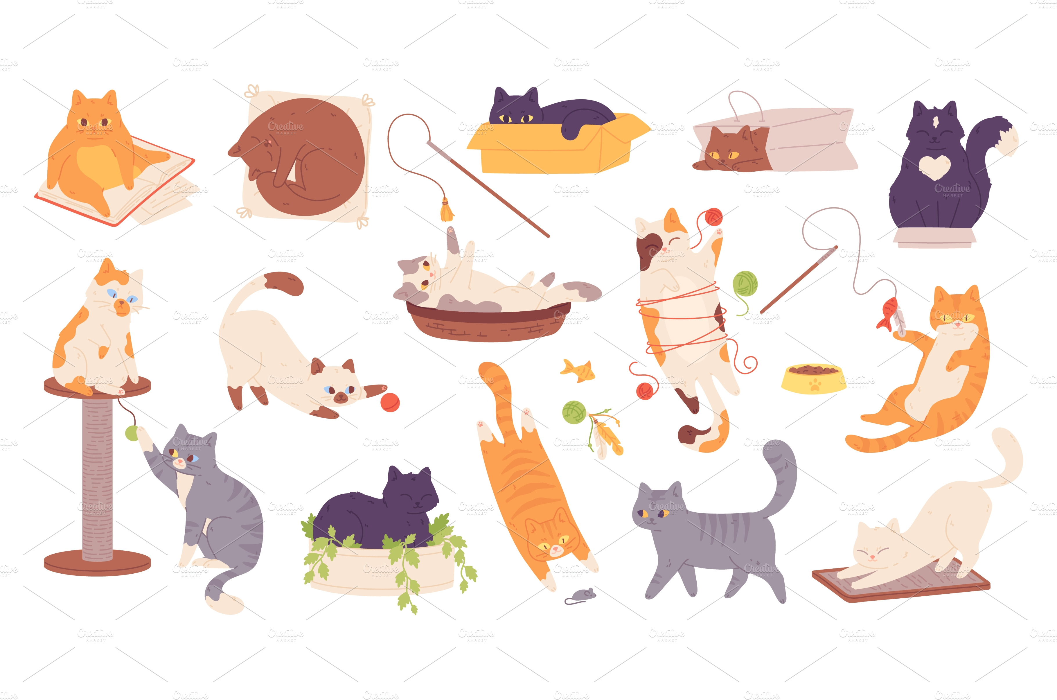 low poly love cats icon  Decorative Illustrations ~ Creative Market