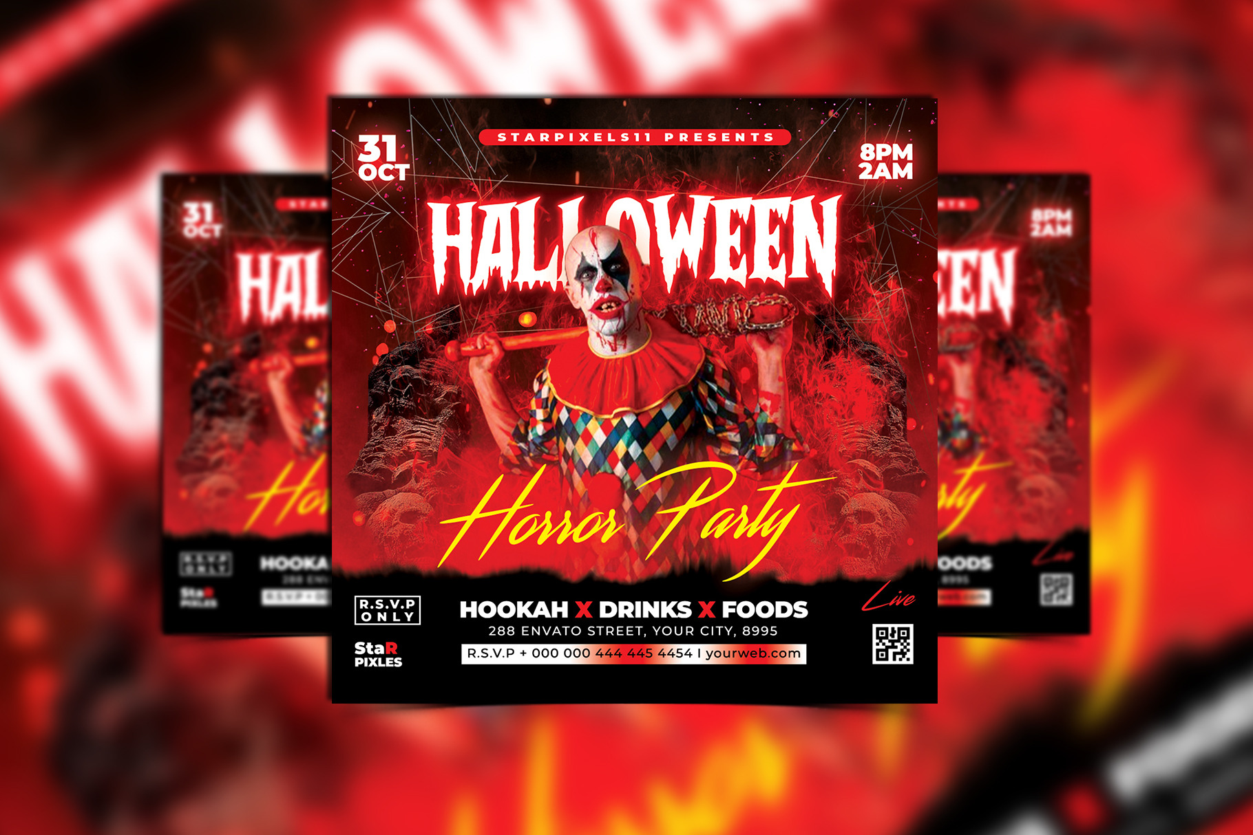 red-halloween-horror-party-flyer-flyer-templates-creative-market