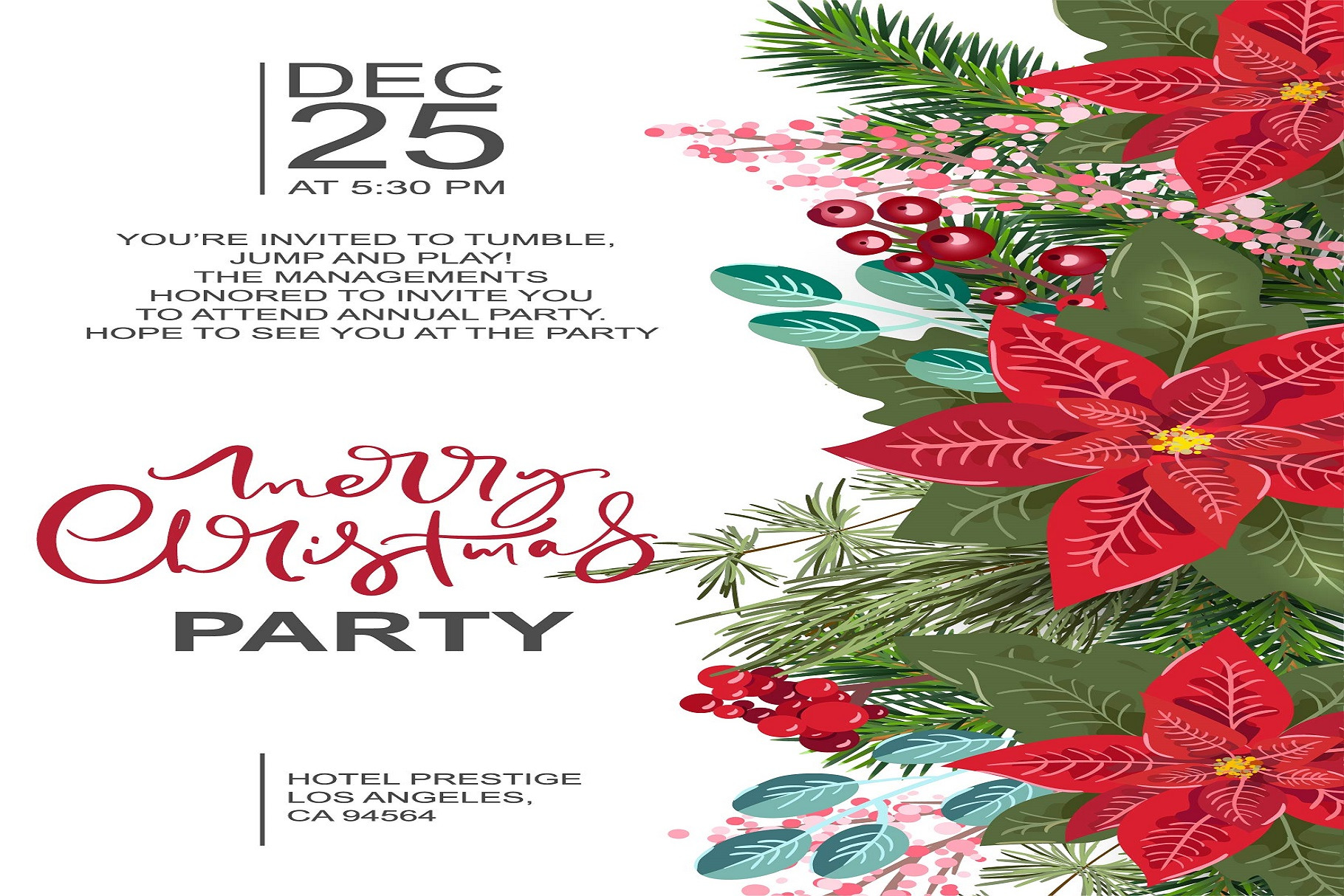 Christmas Party Invitation Template | Creative Market