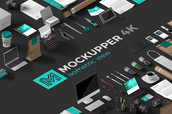 Download Mockupper Scene Generator Isometric Creative Photoshop Templates Creative Market