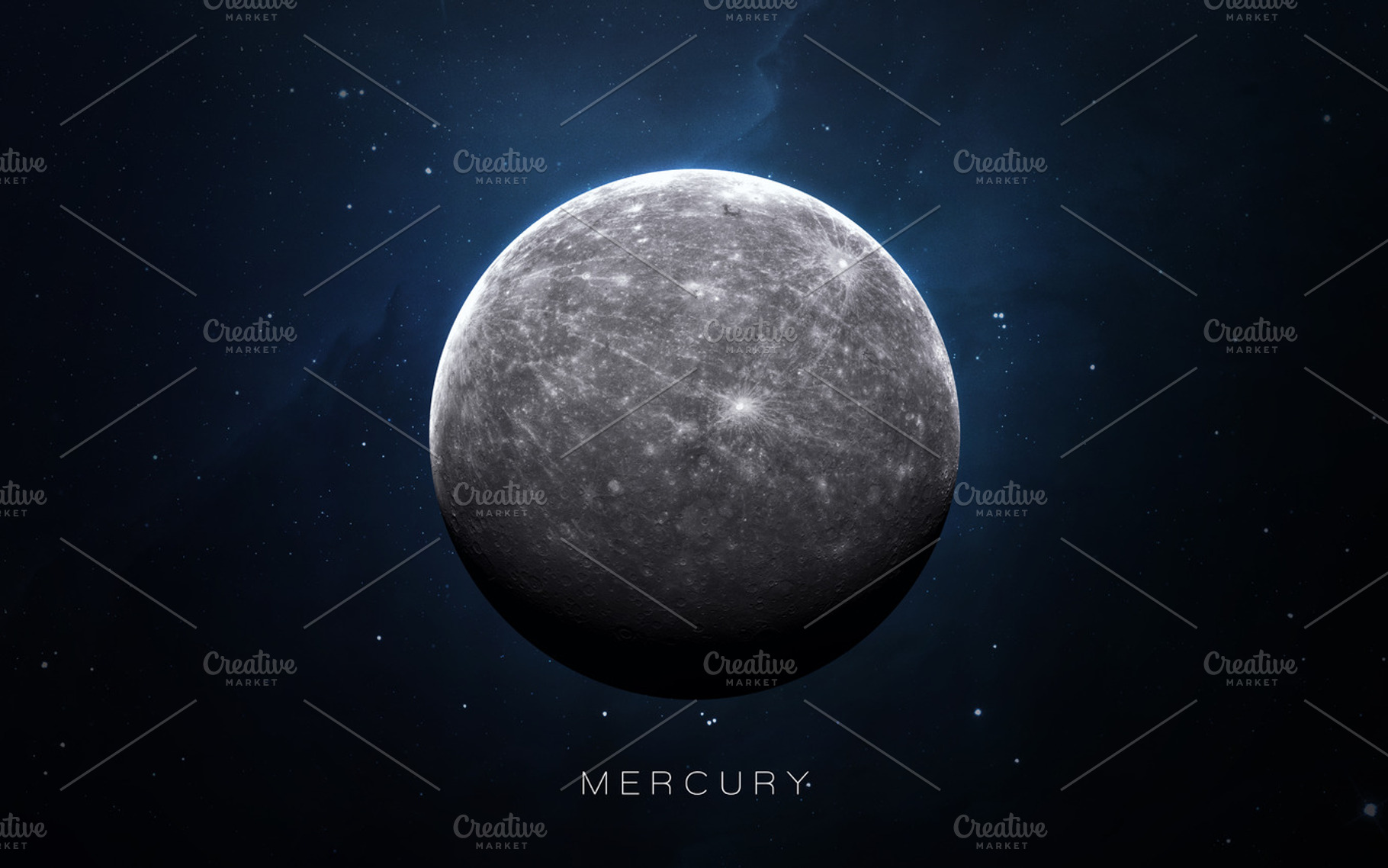 Mercury - High resolution 3D images presents planets of the solar ...