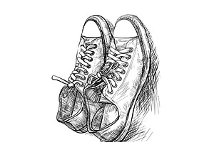 Pair of casual shoe | Pre-Designed Illustrator Graphics ~ Creative Market