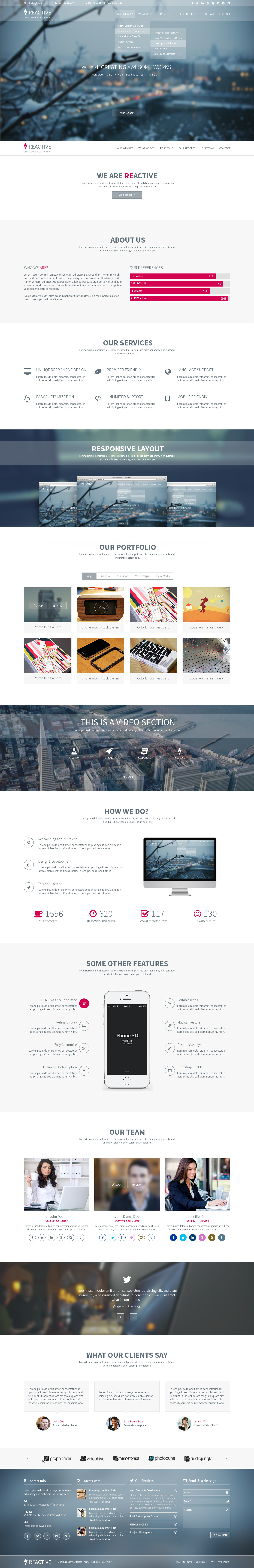 Reactive Multipurpose PSD Template | Website & App Templates ~ Creative ...