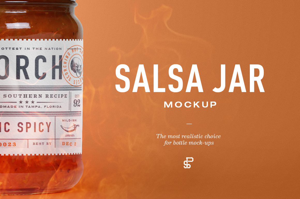 Download Salsa Jar Mockup Creative Photoshop Templates Creative Market