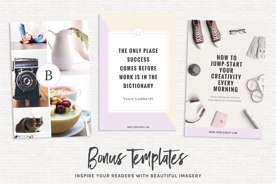 Blog Post + Social Media Templates | Creative Photoshop Templates ...