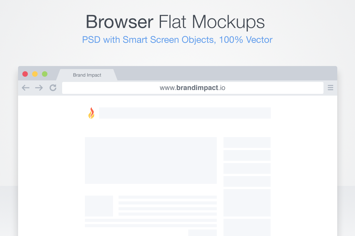 Download Flat Browser Mockup Creative Photoshop Templates Creative Market