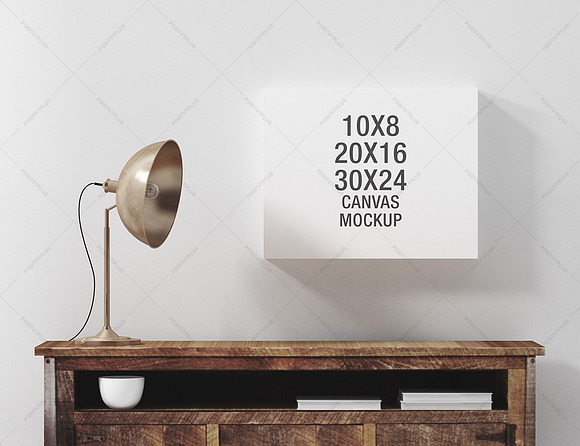 Download Canvas Mockup Industrial Landscape Creative Photoshop Templates Creative Market