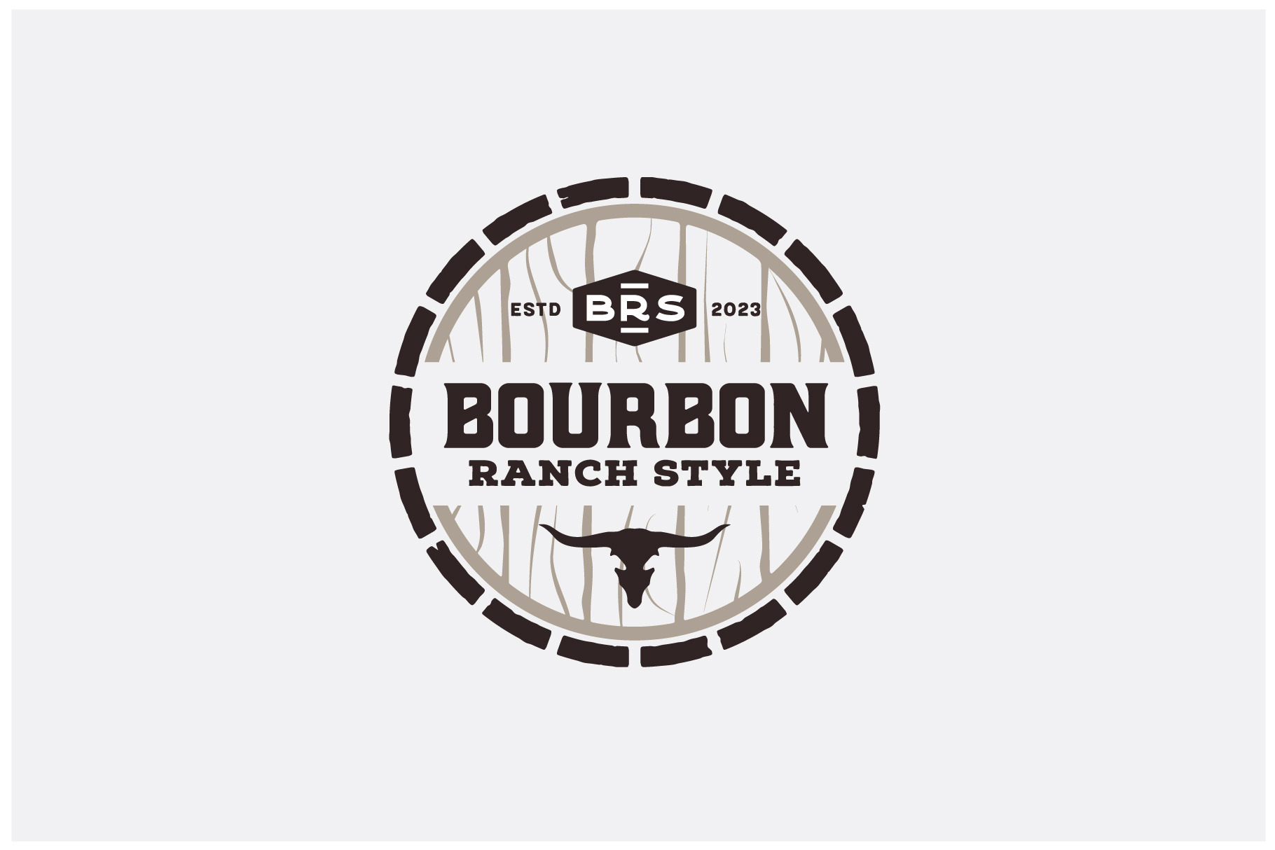 Beer Barrel Keg Bull Bourbon Logo | Illustrator Templates ~ Creative Market