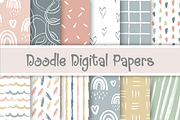 Boho Rainbow Digital Scrapbook Paper