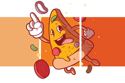 Go Pizza Illustration | Food Illustrations ~ Creative Market