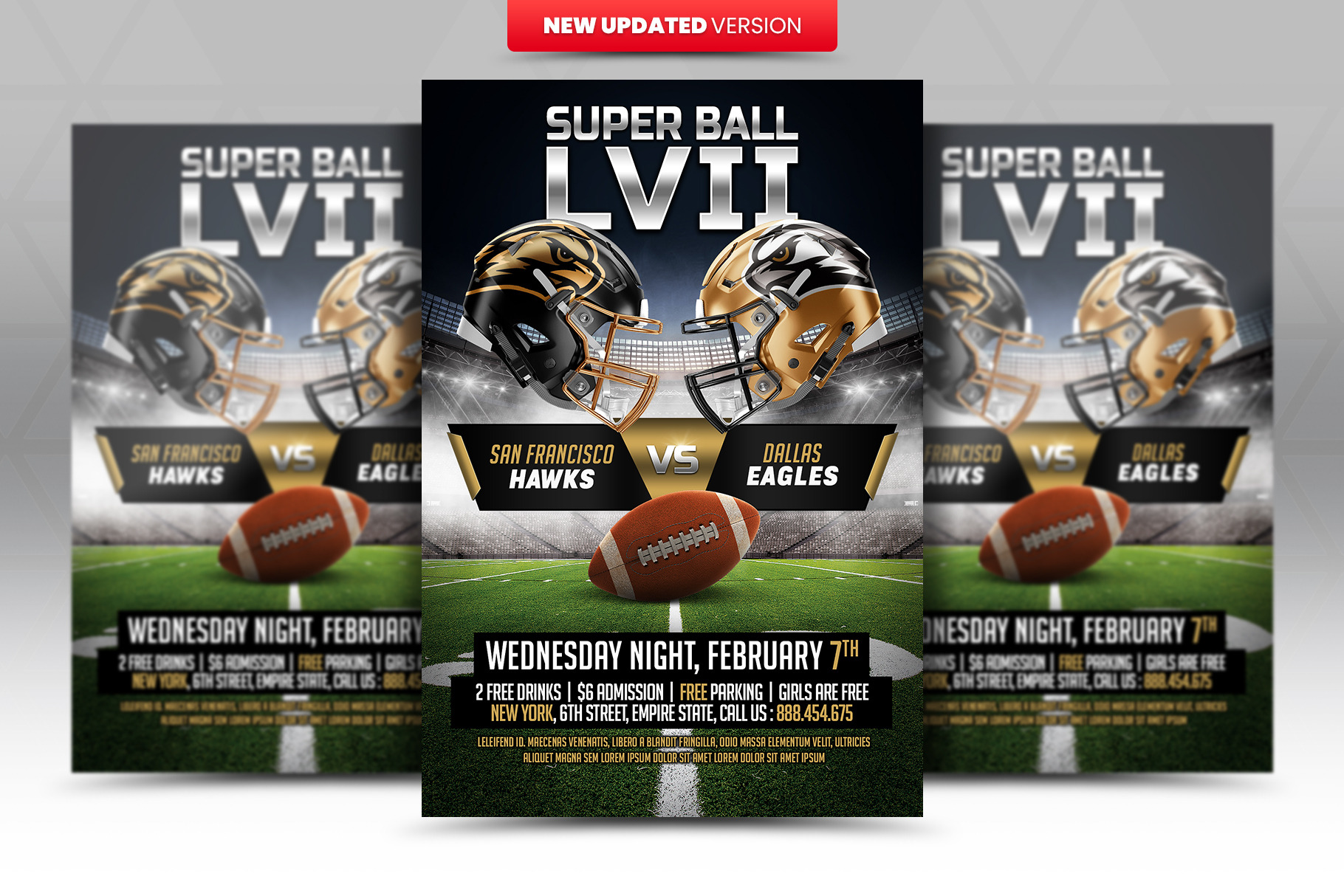 Super Bowl LVII 2023 Flyer Template