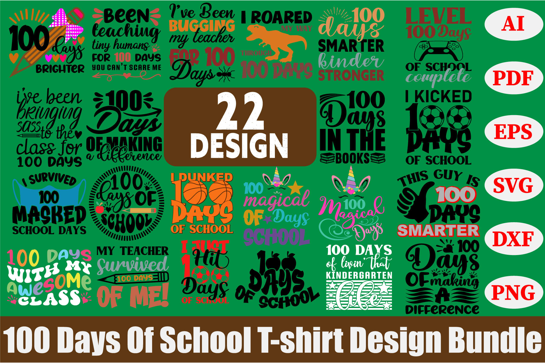 School T-shirt Design Bundle