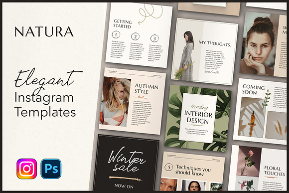 NATURA | Elegant Instagram Templates | Creative Market