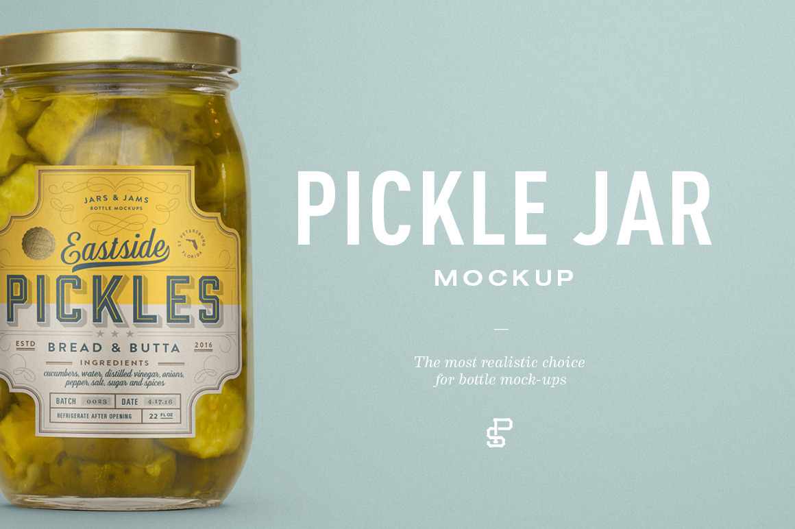 Download Pickle Jar Mockup | Creative Photoshop Templates ~ Creative Market