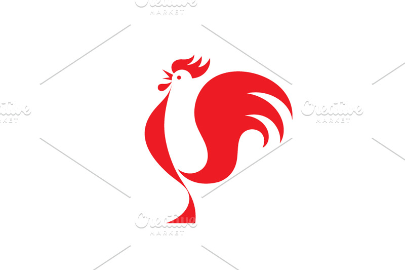 Red Rooster Symbol of New Year 2017 | Animal Illustrations ~ Creative ...