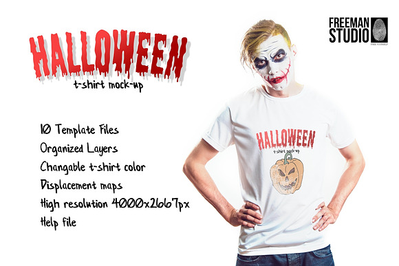 Download Halloween T Shirt Mock Up Creative Photoshop Templates Creative Market