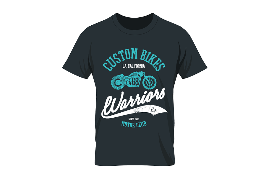 Vector custom bike tee print | Pre-Designed Illustrator Graphics