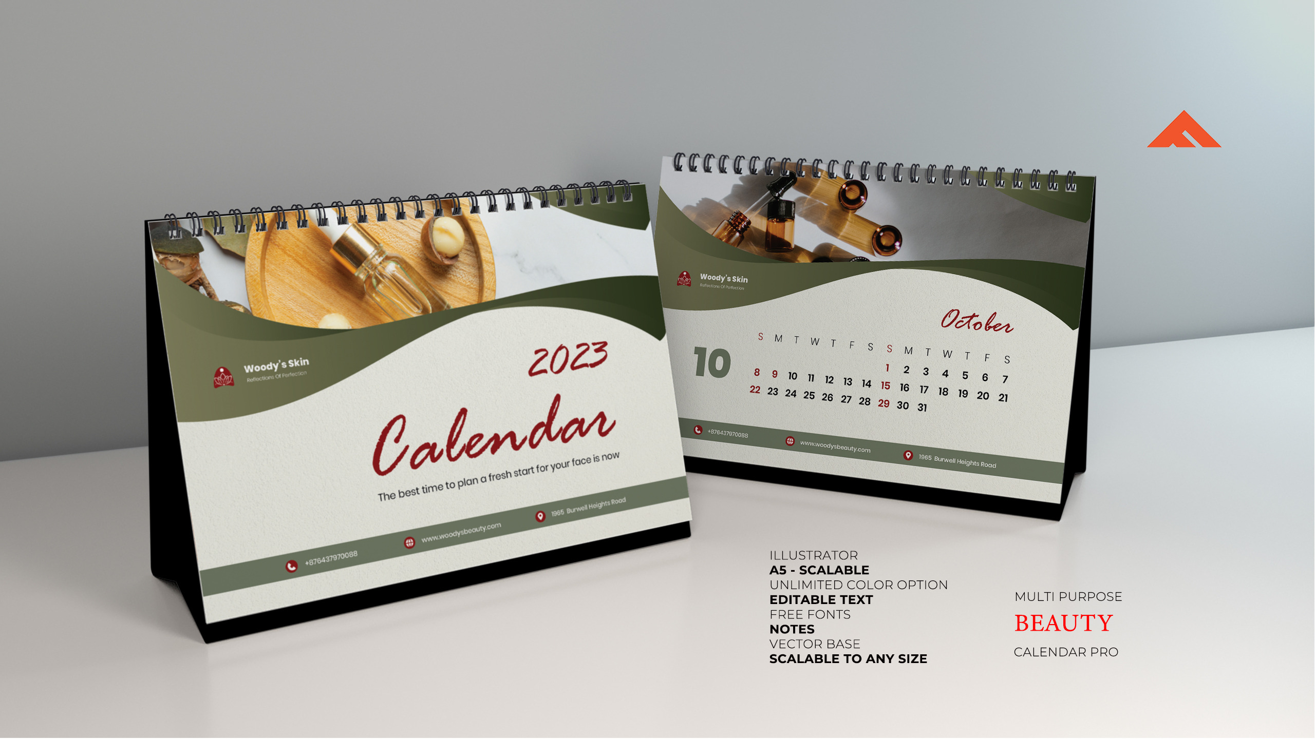 Desk Calendar 2023 | Photoshop Templates ~ Creative Market