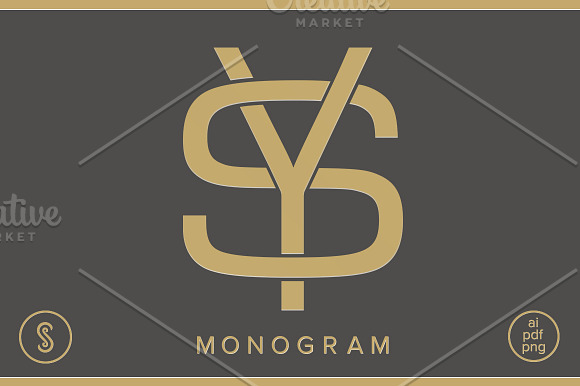 Monogram YS Logo Design By Vectorseller