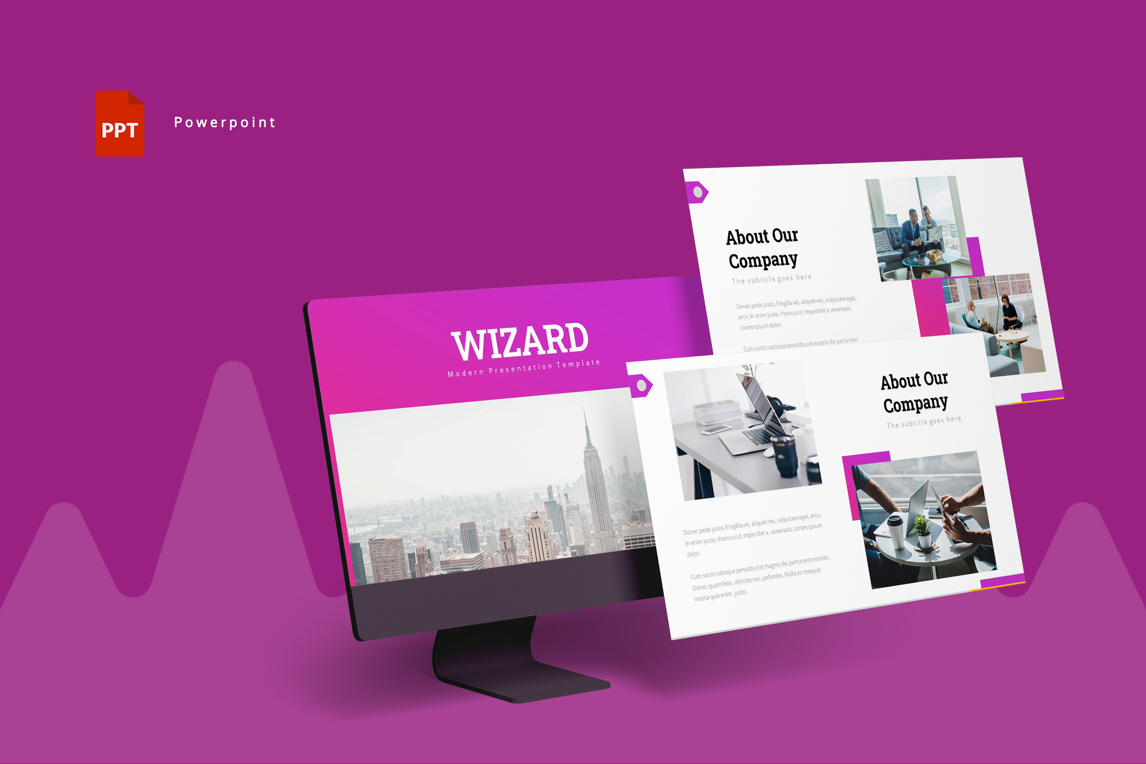 presentation using wizard in powerpoint