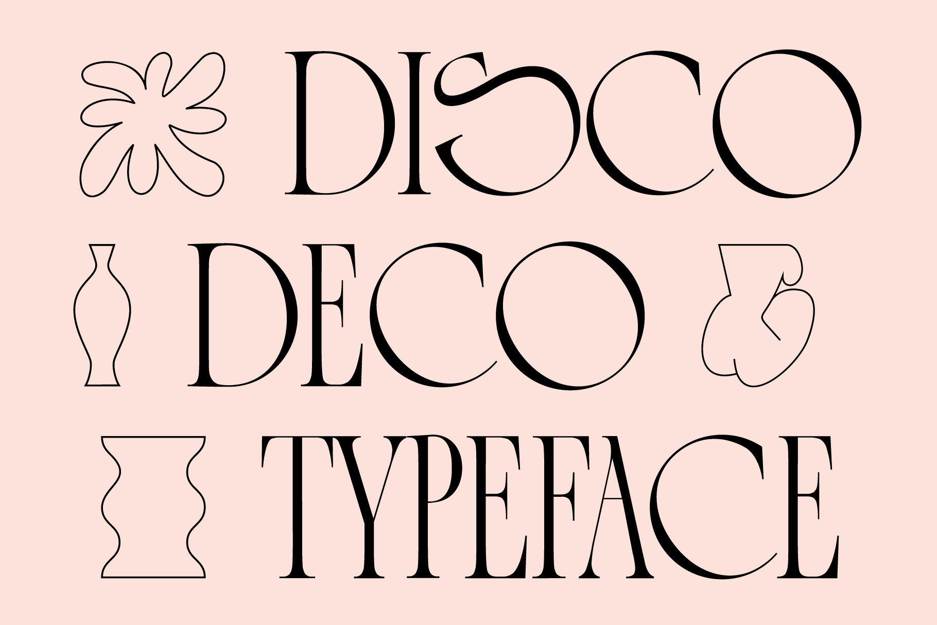 Disco Deco - Graphic Serif Typeface | Serif Fonts ~ Creative Market