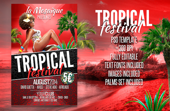 Tropical Club Flyer Template [PSD, AI, Vector] - BrandPacks