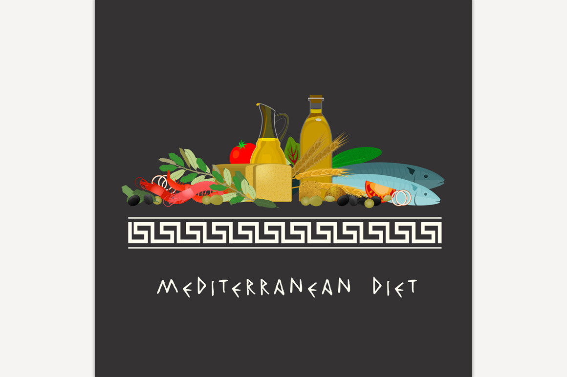  Mediterranean Diet Image Pre-Designed Illustrator Graphics Creative 