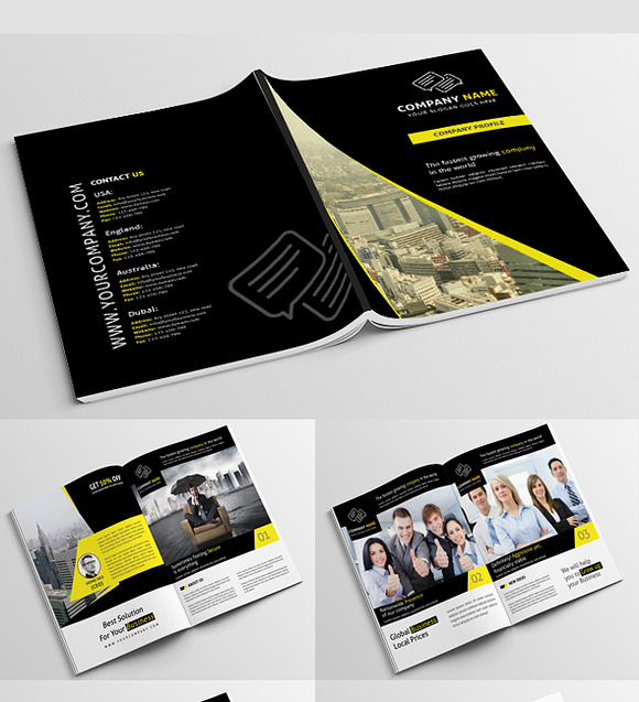 Download Company Profile Psd Creative Photoshop Templates Creative Market