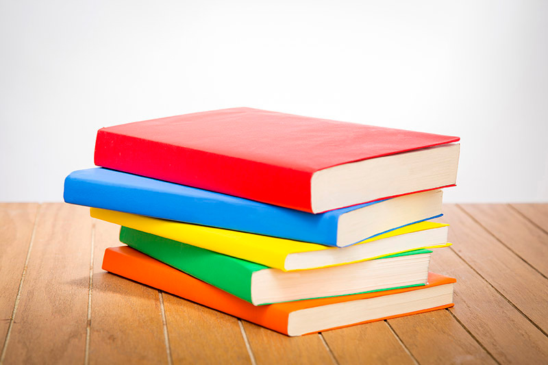 Colorful books stock photo containing book and stack School