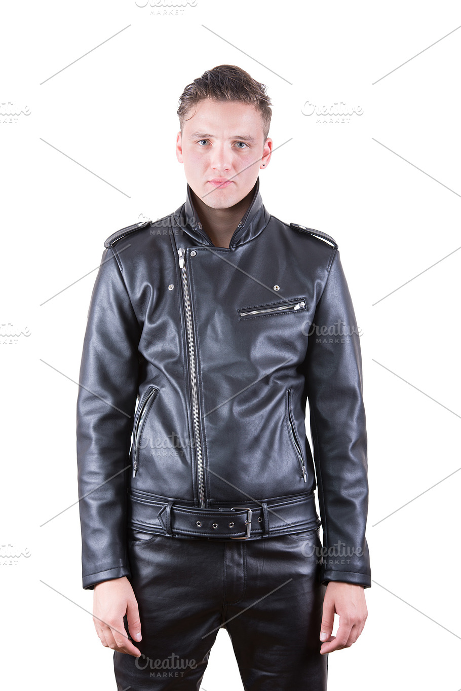 Beauty Male Model Portrait Featuring Jacket Young And Leather High Quality People Images Creative Market