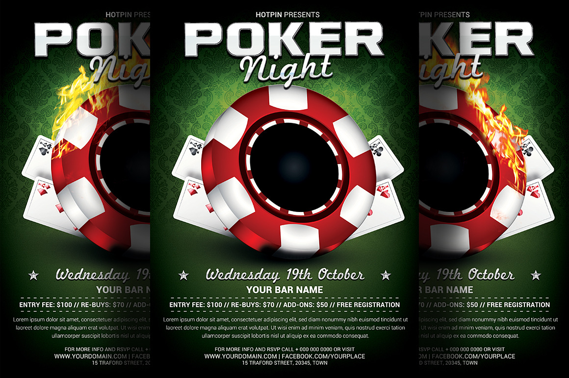 Poker Night Fundraiser Flyer