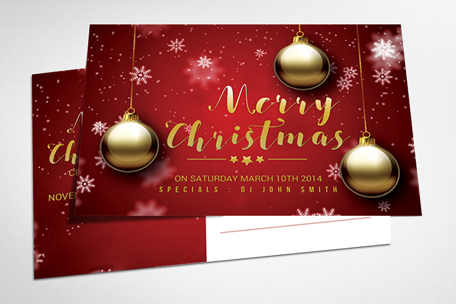 Christmas Postcard | Card Templates ~ Creative Market