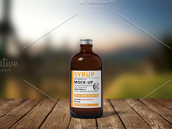 Download Syrup Bottle Mock Up Creative Photoshop Templates Creative Market