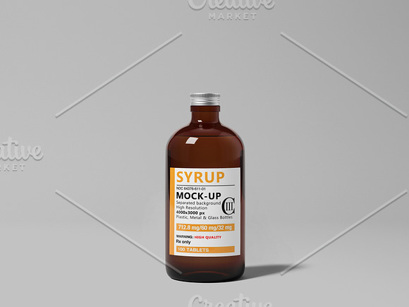 Download Syrup Bottle Mock Up Creative Photoshop Templates Creative Market