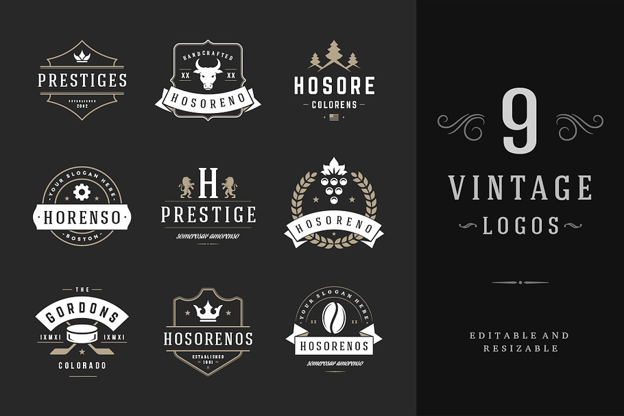 700 logos and badges bundle | Creative Illustrator Templates ~ Creative ...