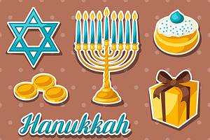 Hanukkah Clipart Illustrations | Pre-Designed Illustrator Graphics ...