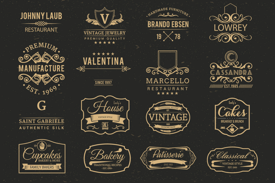 Vintage Badges Collection | Graphic Objects ~ Creative Market