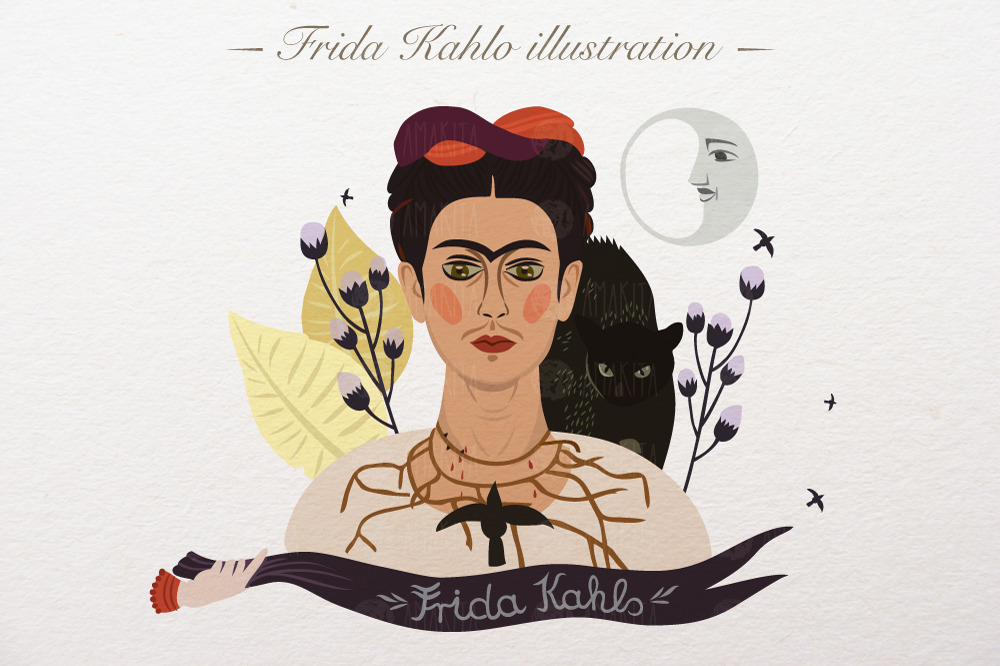 Mexico Frida Kahlo Illustrations ~ Creative Market 0463