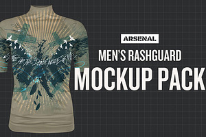 Download Men S Rashguard Mockup Template Pack Creative Photoshop Templates Creative Market