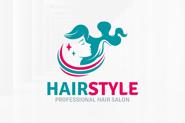 Hairstyle Salon Logo Template Creative Illustrator Templates Creative Market